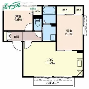 ハイムフローラル A【2階】の間取り