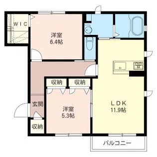 フルールF【2階】の間取り