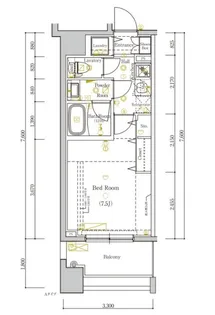 DIPS神楽坂【10階】の間取り