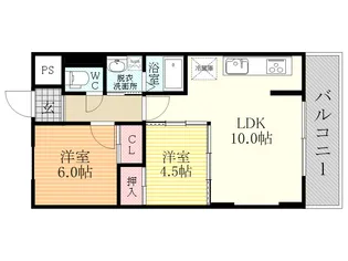 第2サンハイツ中村【6階】の間取り