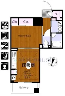 ルネ神楽坂【4階】の間取り