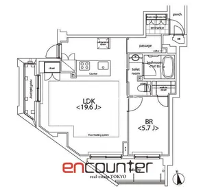 カスタリア麻布十番【5階】の間取り