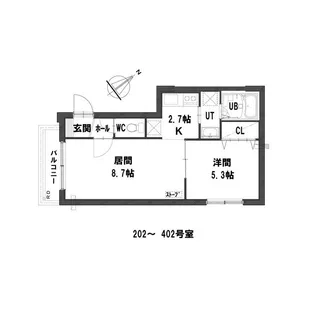 グランメールN40【3階】の間取り