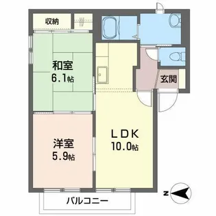 サンベルデM【2階】の間取り