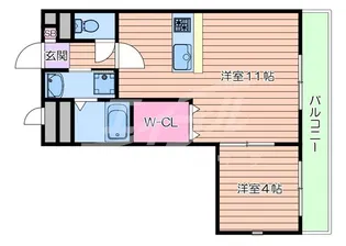 アンプルールフェール江坂【1階】の間取り