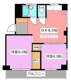 シャトーサンケイ【4階】の間取り