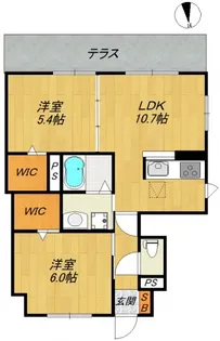 フェアリークリスタルI【1階】の間取り
