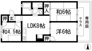 豊島北ガーデンハイツ【1階】の間取り