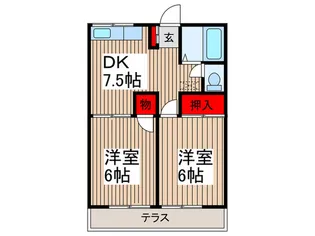 ル-トアイランドThe1st【1階】の間取り