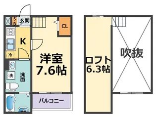 Sansovino(サンソヴィーノ)【2階】の間取り