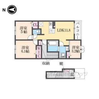 ベル・エクラ1【2階】の間取り