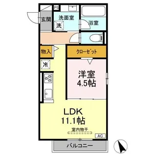 ワイズヴィラ岐南WEST【2階】の間取り