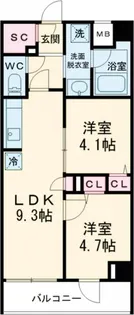 ルフレプレミアム日暮里【6階】の間取り
