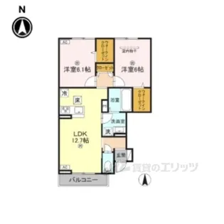 サニーヒロ2【1階】の間取り