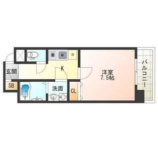 ブラン靭公園【5階】の間取り