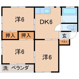 ハイツ向陽2号棟【1階】の間取り