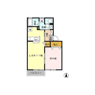D-roomエスポワールサワ【1階】の間取り