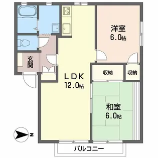 神田縄ハイツ D棟【1階】の間取り