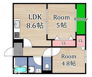 EIJU蒲生4丁目【3階】の間取り