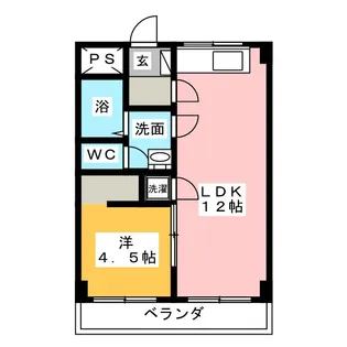 二村マンション【1階】の間取り