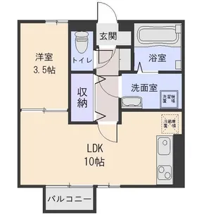 セジュール中ノ島 B【2階】の間取り