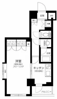 パレステュディオ新宿パークサイド【7階】の間取り