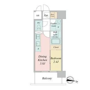 デュオフラッツ仙台木町通エアリ【7階】の間取り