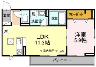 ルピナスB棟【1階】の間取り