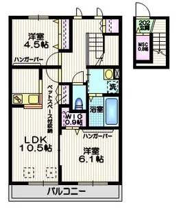 クロノス【2階】の間取り