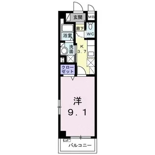 ハッピー・ブローテ【3階】の間取り