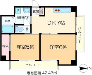 メゾンパーク北小岩【5階】の間取り