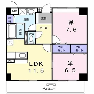 グランデ フィオーレ【2階】の間取り