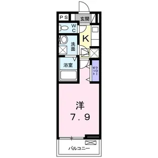 ブルーメ桃山【1階】の間取り