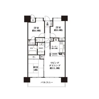 コスモ昭和町【5階】の間取り