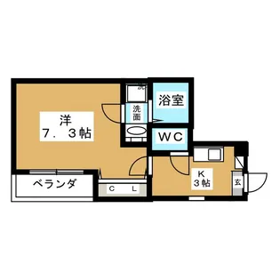 クレフラスト新守西【1階】の間取り
