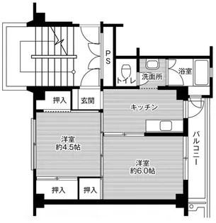 ビレッジハウス毛呂山2号棟【2階】の間取り