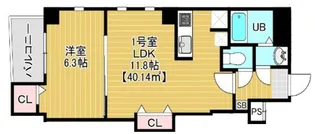 AXIS東浅草【6階】の間取り