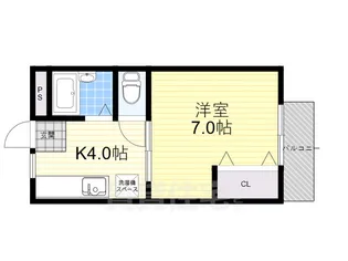 フィールズ箕面2【2階】の間取り