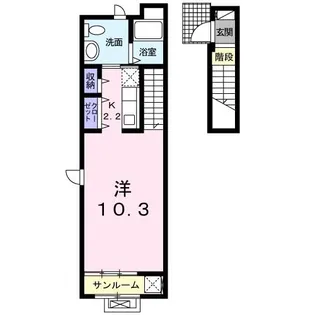 エクセル白糸台【2階】の間取り