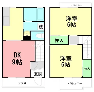 サンメゾネットA【1階】の間取り