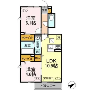 Grand Rise Tsukuba【1階】の間取り