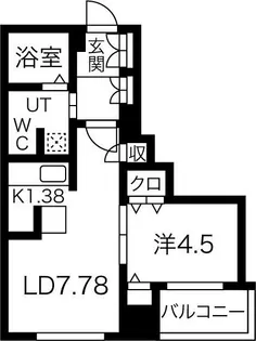 REGALO菊水二条【9階】の間取り