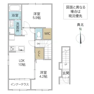 仮)那珂市菅谷字杉原新築アパート【2階】の間取り