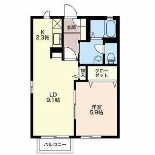 オーブ寺島【1階】の間取り