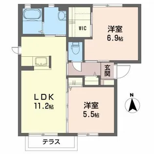 メゾン モンタールト C【1階】の間取り
