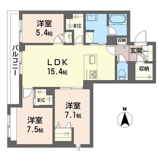 アイコート【2階】の間取り
