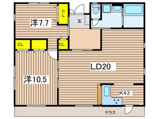 山の手館【1階】の間取り