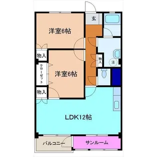 幸町ドゥエリング【4階】の間取り