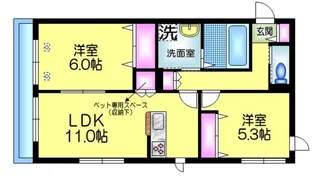 リヴェール奥戸【1階】の間取り