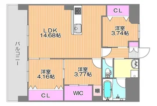 Square Garden NISHISHIMADA【9階】の間取り